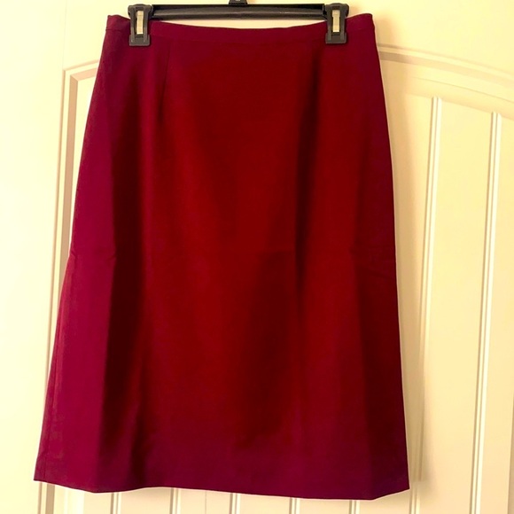 VTG NWT Appleseeds Petite/ Womens Petite Midi Skirt Maroon, Size 6P - Picture 1 of 16